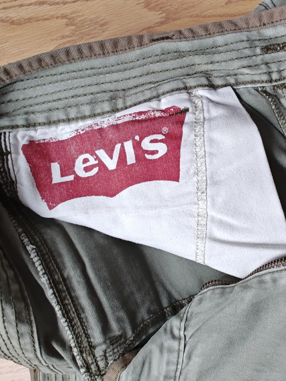 Levi’s Men’s Cargo Shorts Size 32 Sage Olive Green Heavy Duty Canvas Utility